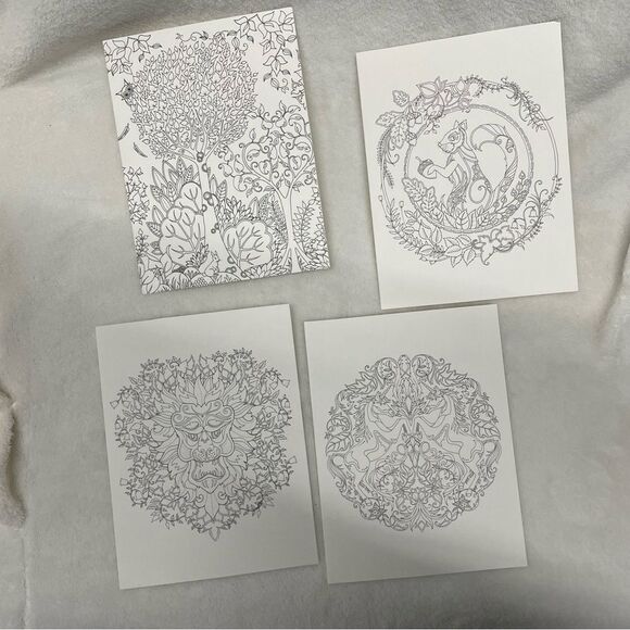 Johanna basford enchanted forest 12 color in notecards adult coloring - Picture 3 of 7